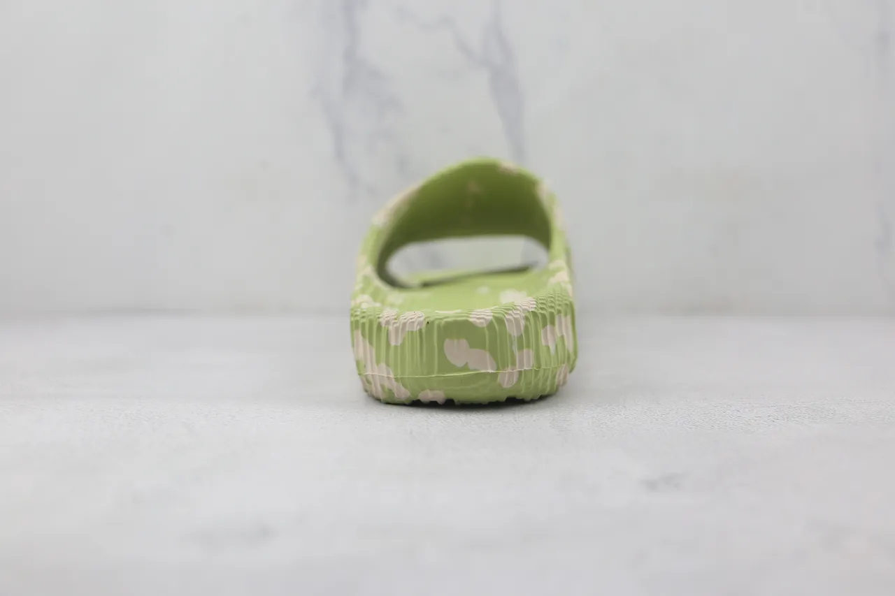 Adidas Yeezy Slide Marbled Green and Cream Slippers 9