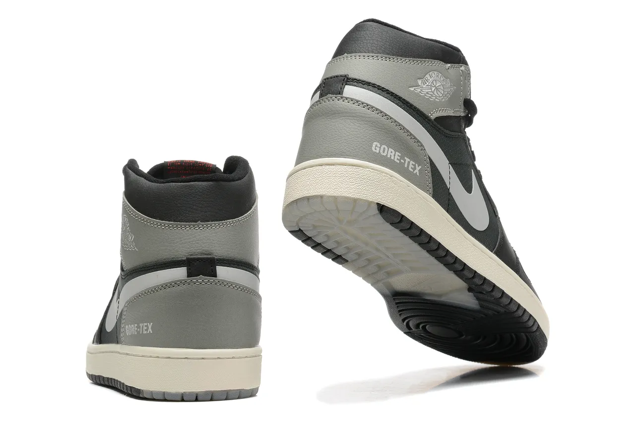 Chaussures de basketball Air Jordan 1 GORE-TEX noir et gris 3