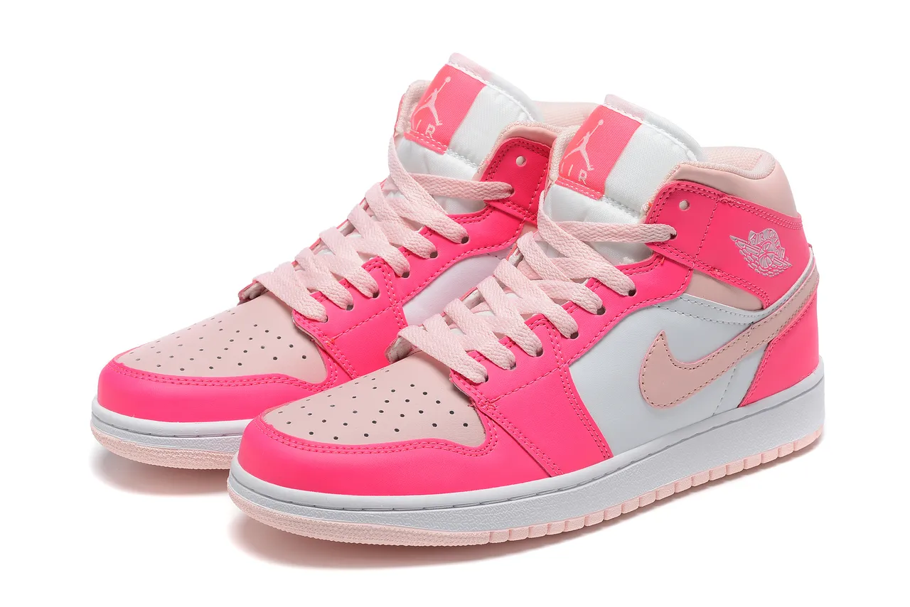 Air Jordan 1 High Zapatos de Baloncesto Rosa y Blanco 6