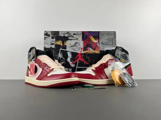 Air Jordan 1 High chaussures de basketball rouge blanc noir 13