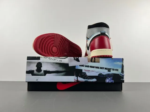 Air Jordan 1 High chaussures de basketball rouge blanc noir 16