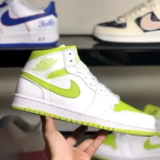 Air Jordan 1 High 白色酸橙绿 篮球鞋