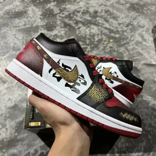 Air Jordan 1 Low Custom Dragon Calligraphy Lifestyle Sneakers