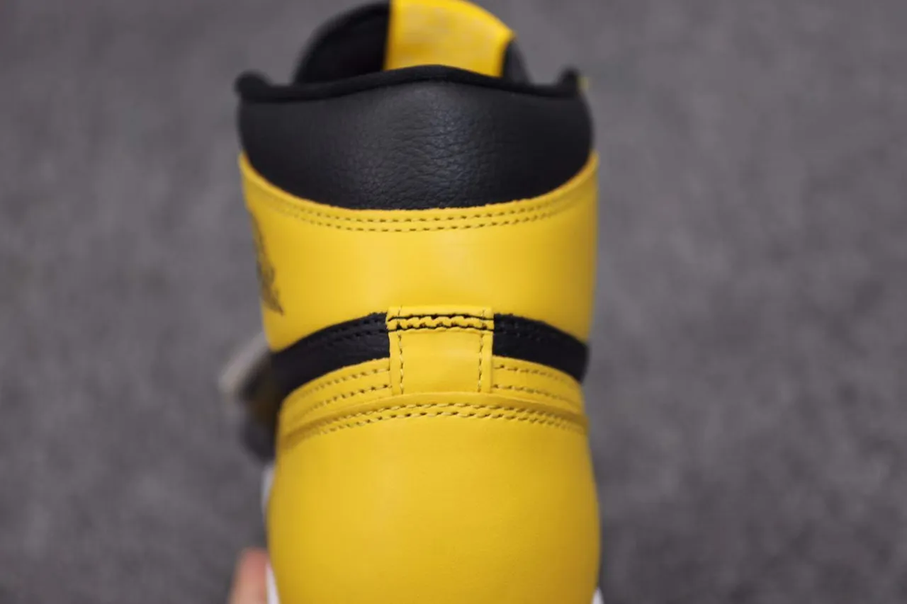 Air Jordan 1 Yellow and Black Basketball Shoes 2