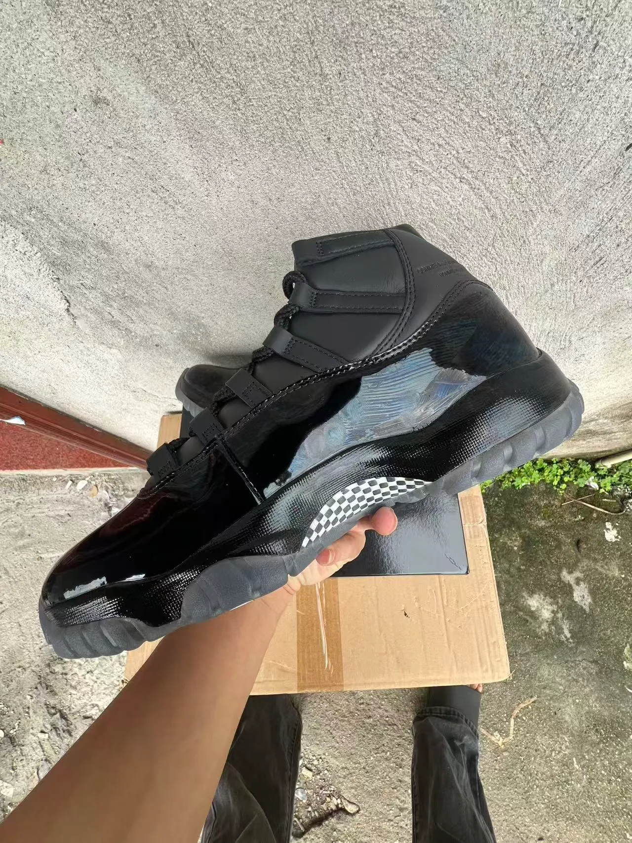 Air Jordan 11 Black Patent Leather Basketball Shoes 5