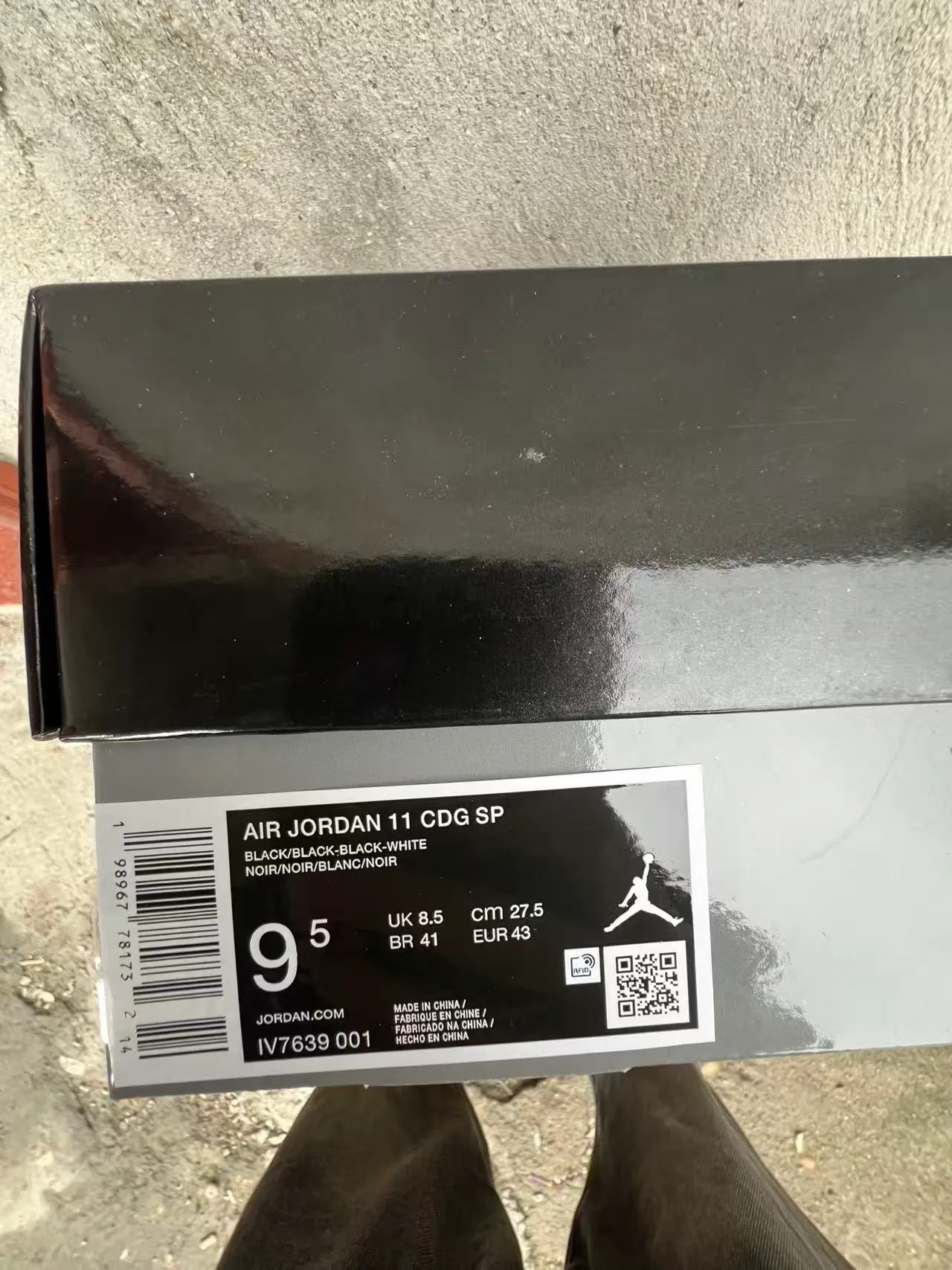 Air Jordan 11 Black Patent Leather Basketball Shoes 10