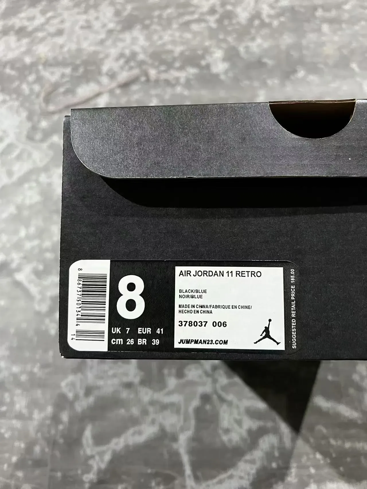Air Jordan 11 Black Teal প্যাটেন্ট চামড়া বাস্কেটবল জুতো 9