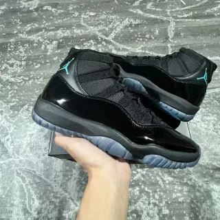 Air Jordan 11 Tênis de Basquete Preto Turquesa