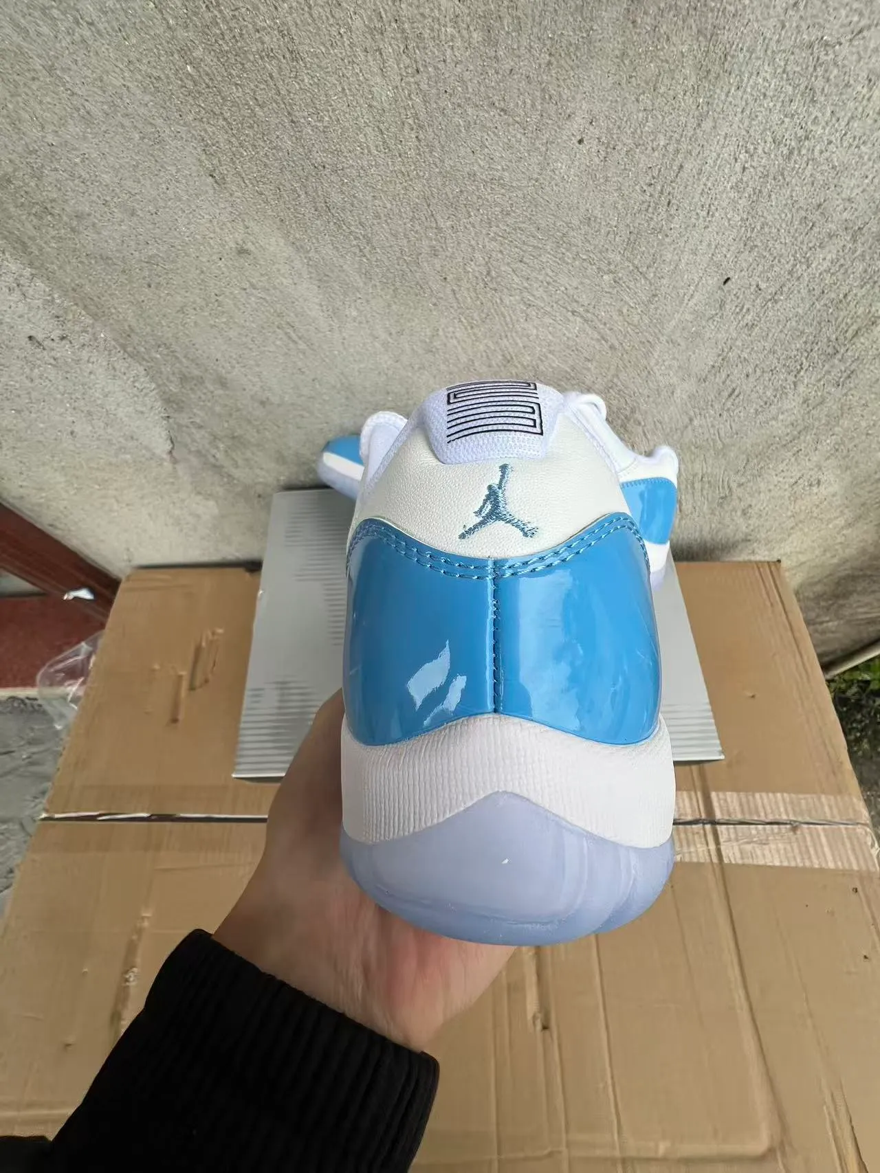 Air Jordan 11 Light Blue Patent Leather Basketball Shoes 8