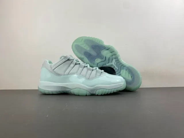 Air Jordan 11 Low Mint Green Patent Lifestyle Sneakers 13