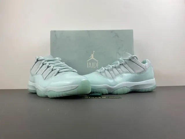 Air Jordan 11 Low Mint Green Patent Lifestyle Sneakers 14