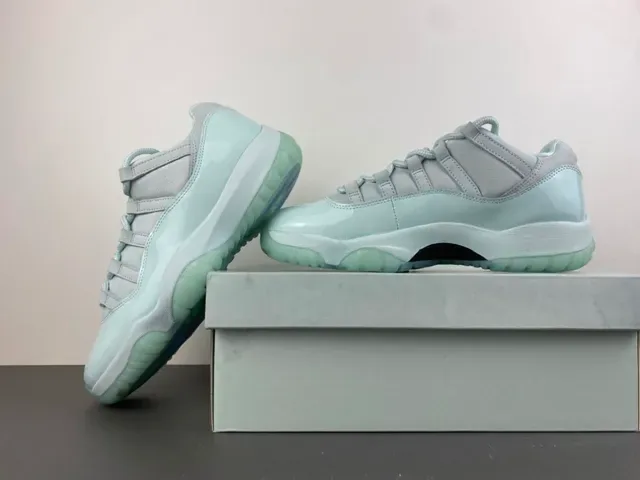 Air Jordan 11 Low Mint Green Patent Lifestyle Sneakers 15