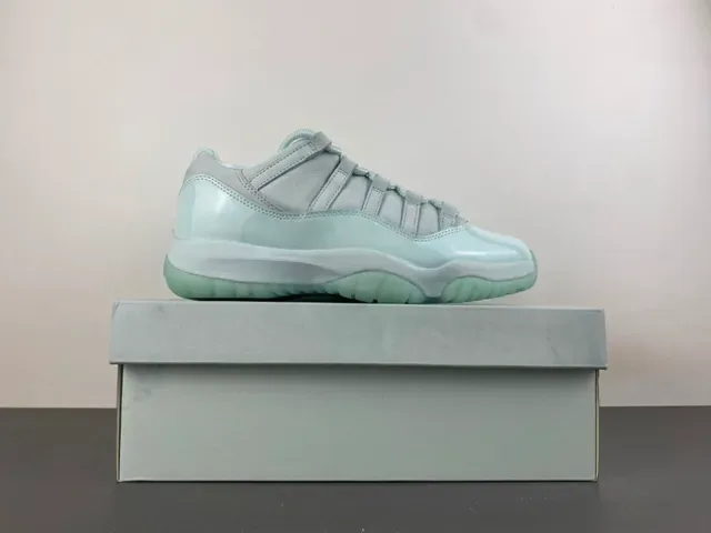 Air Jordan 11 Low Mint Green Patent Lifestyle Sneakers 16