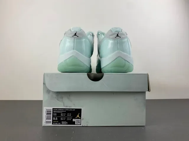 Air Jordan 11 Low Mint Green Patent Lifestyle Sneakers 18