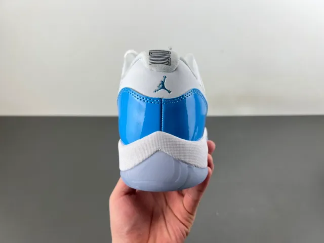 Air Jordan 11 White and Blue Patent Leather Basketball Shoes 4