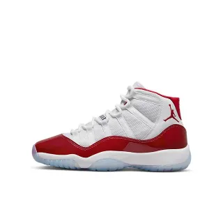 Air Jordan 11 White and Deep Red Patent Leather Basketball Shoes