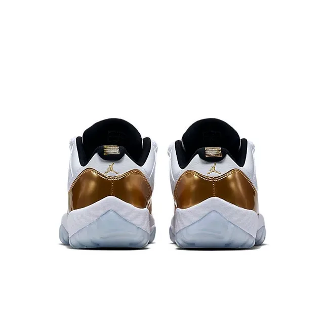 Air Jordan 11 Chaussures de Basketball Blanc Métallique Doré 2