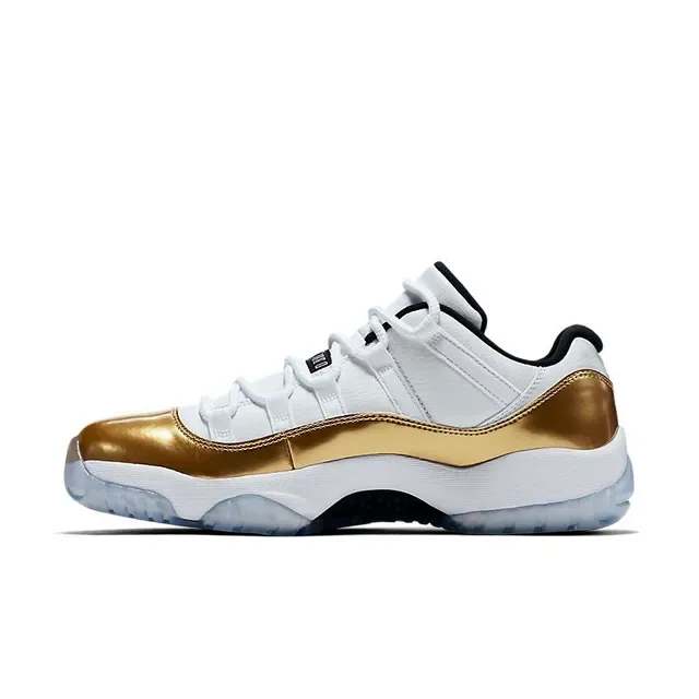 Air Jordan 11 Chaussures de Basketball Blanc Métallique Doré 5