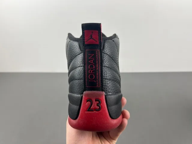 Air Jordan 12 Black and Red Basketball Shoes 4