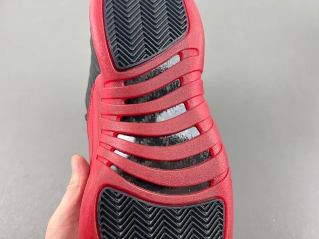 Air Jordan 12 Black and Red Basketball Shoes 10