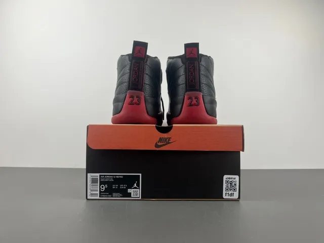 Air Jordan 12 Black and Red Basketball Shoes 18