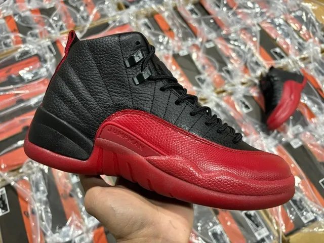 Air Jordan 12 Black and Red Basketball Shoes 19