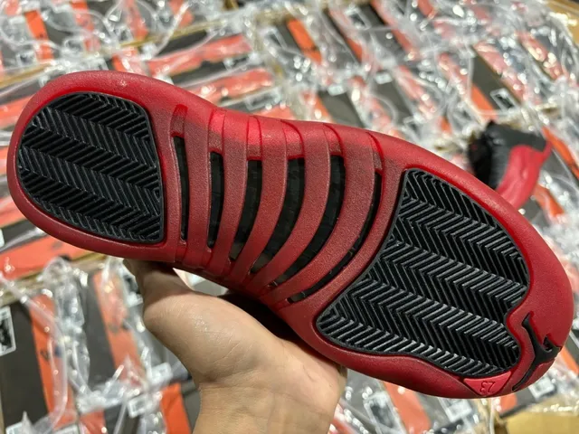 Air Jordan 12 Black and Red Basketball Shoes 24