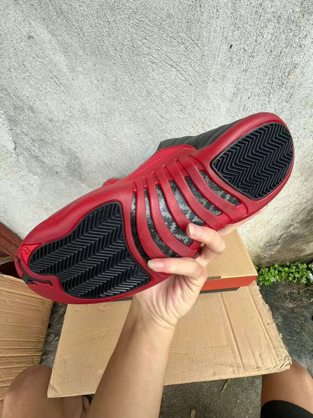 Air Jordan 12 Black Red Quilted Leather Basketball Shoes 6