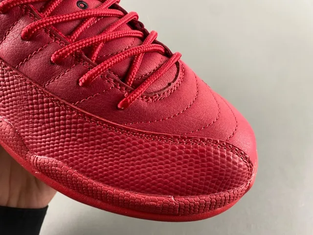 Air Jordan 12 Monochromatic Red Basketball Shoes 2
