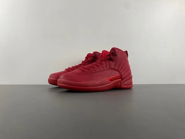 Air Jordan 12 Monochromatic Red Basketball Shoes 10