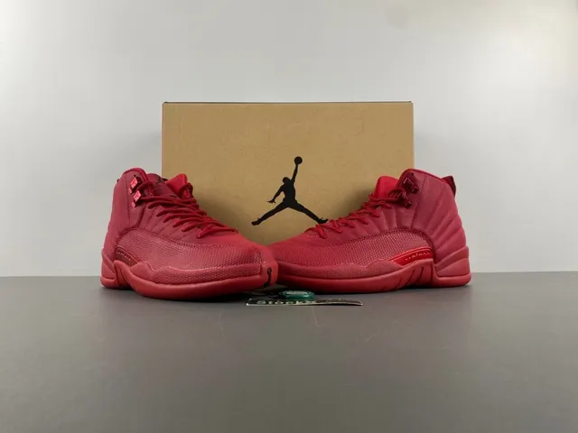 Air Jordan 12 Monochromatic Red Basketball Shoes 13