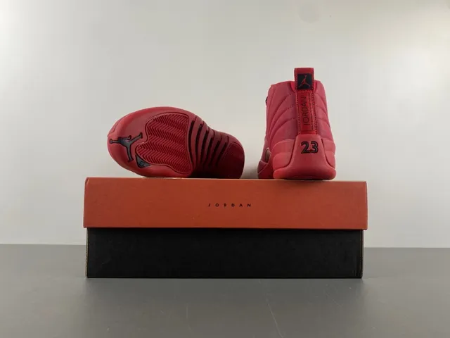 Air Jordan 12 Monochromatic Red Basketball Shoes 16