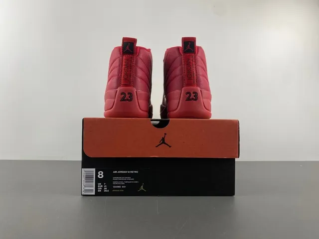 Air Jordan 12 Monochromatic Red Basketball Shoes 17