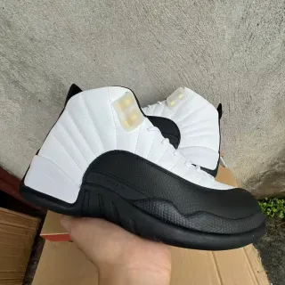 Air Jordan 12 White Black Basketball Shoes