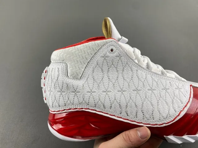 Air Jordan 12 White Red Gold High-Top Basketball Shoes 3