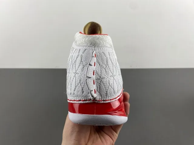 Air Jordan 12 White Red Gold High-Top Basketball Shoes 18