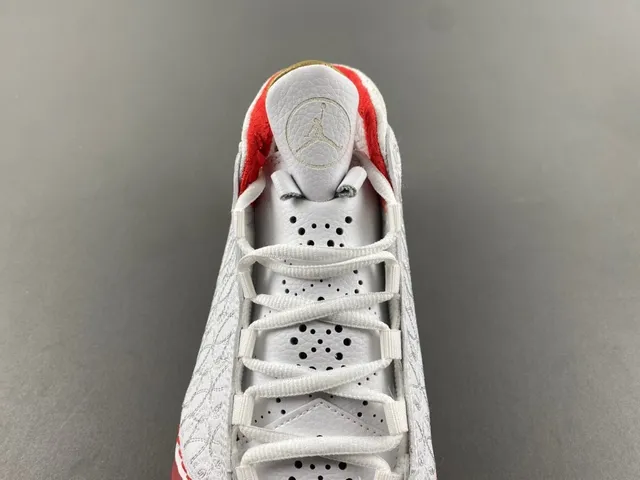 Air Jordan 12 White Red Gold High-Top Basketball Shoes 5