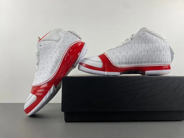Air Jordan 12 White Red Gold High-Top Basketball Shoes 14