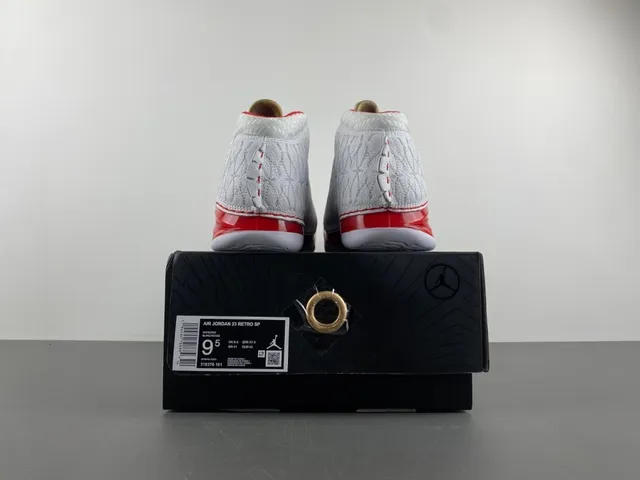 Air Jordan 12 White Red Gold High-Top Basketball Shoes 17
