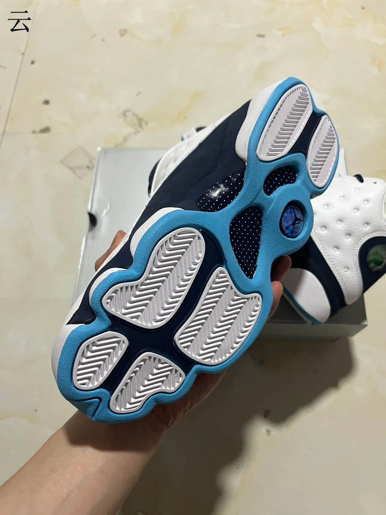 Air Jordan 13 White Navy Basketball Shoes 6