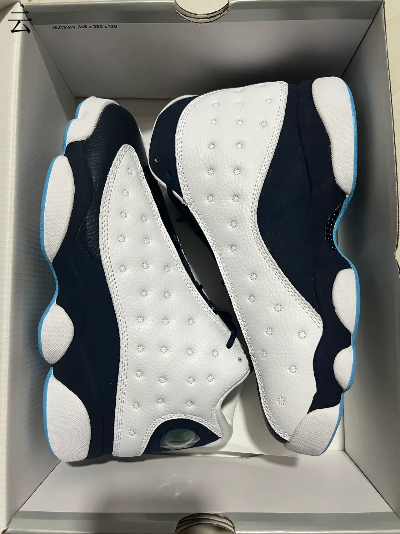 Air Jordan 13 White Navy Basketball Shoes 11