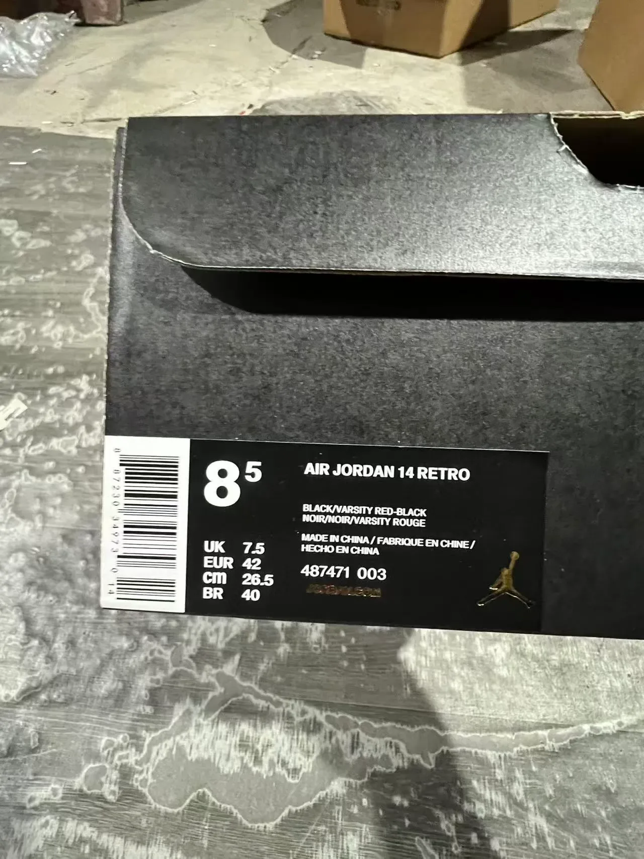 Air Jordan 14 Noir Rouge Ferrari Collaboration Chaussures de Basketball 10