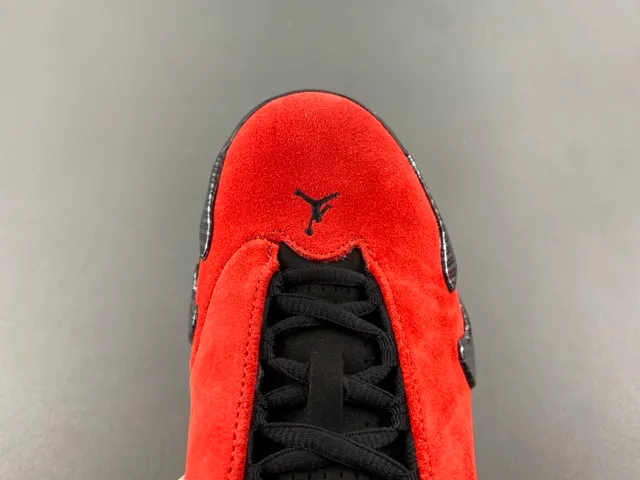Air Jordan 14 Ferrari Red Suede Basketball Shoes 5