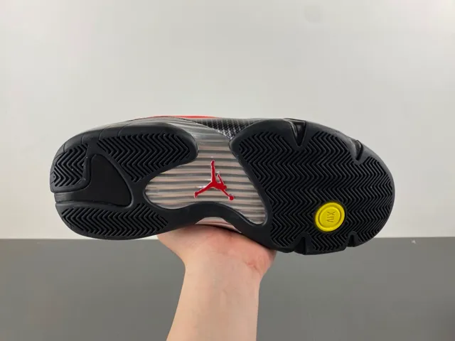 Air Jordan 14 Ferrari Red Suede Basketball Shoes 9