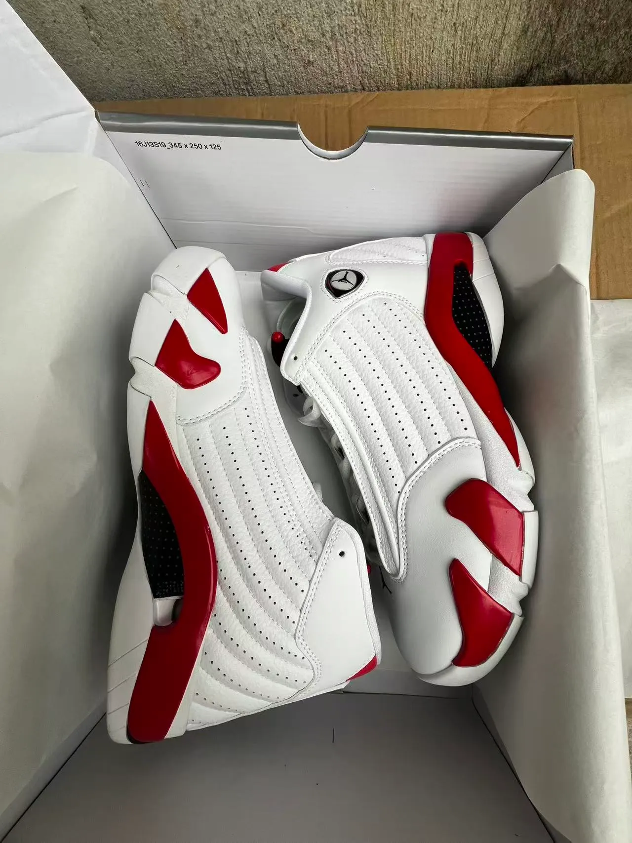 Air Jordan 14 White Red Basketball Shoes 9