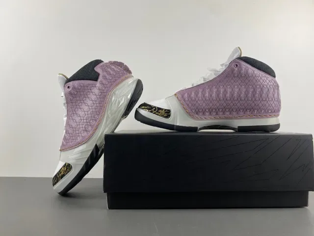 Air Jordan 22 Lavanda y Blanco Zapatos de Baloncesto Acolchados 14