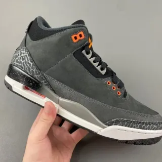 Air Jordan 3 Dark Gray Elephant Print Basketball Shoes