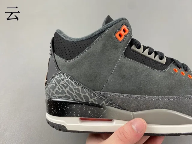 Air Jordan 3 Dark Gray Elephant Print Basketball Shoes 2
