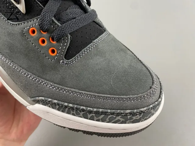 Air Jordan 3 Dark Gray Elephant Print Basketball Shoes 3