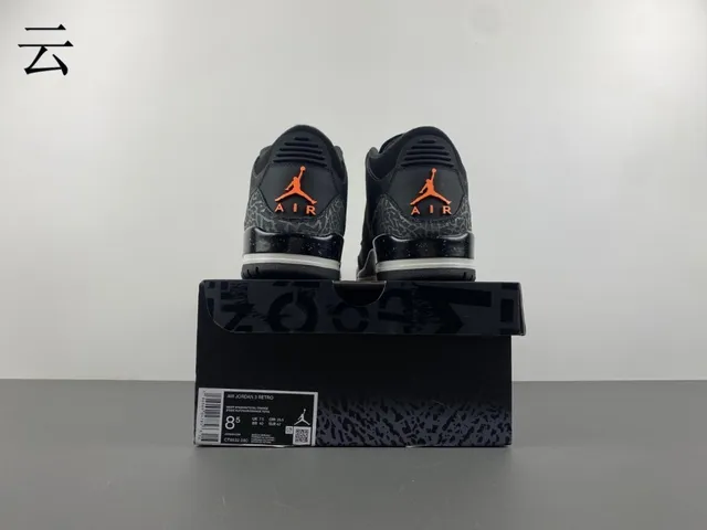 Air Jordan 3 Dark Gray Elephant Print Basketball Shoes 17